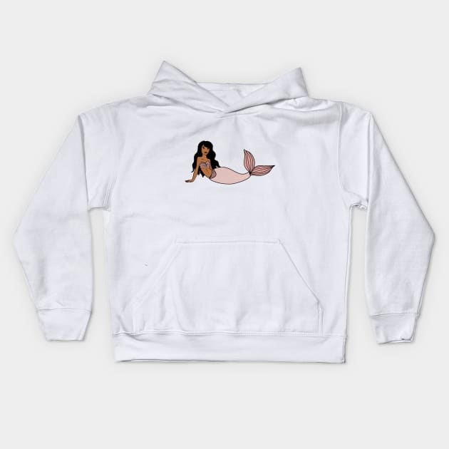 Afro Mermaid, African, Black Girl Magic Kids Hoodie by dukito